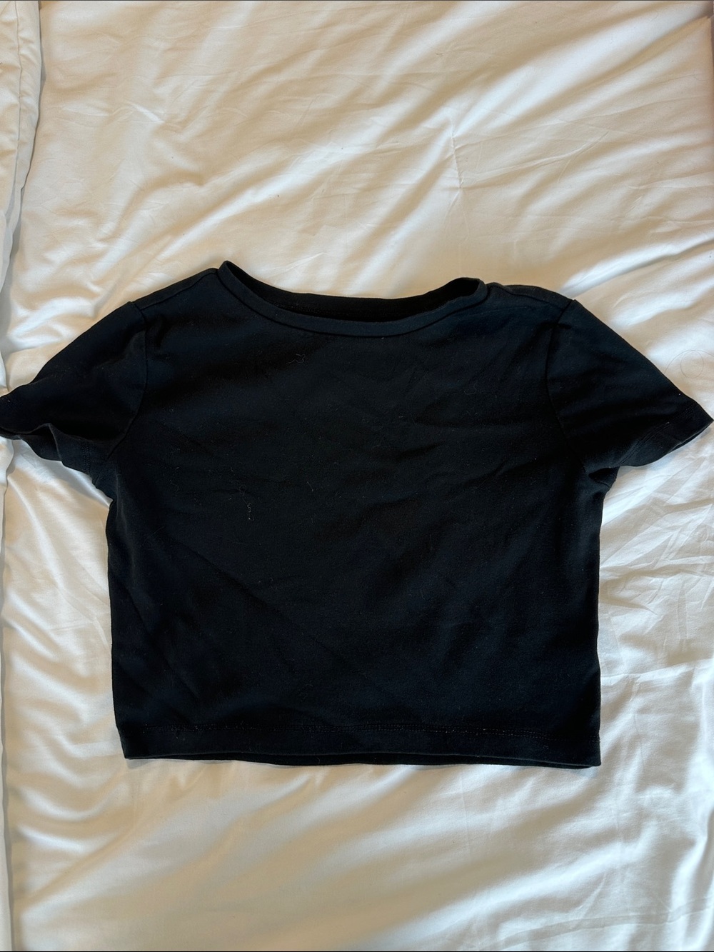 wild fable Black Short Sleeve Crop Top